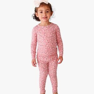 Posh Peanut Pink Pajama Set with floral Print